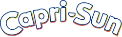 "Capri-Sun" in bubbly white letters with fuzzy yellow border