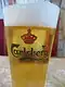 A Carlsberg beer glass.