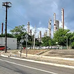 PR-127 west at PR-385 intersection between Encarnación and Tallaboa Poniente barrios