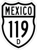 Federal Highway 119D shield