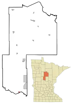 Location of Pillager within Cass County, Minnesota
