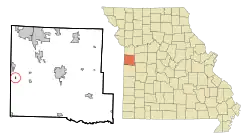 Location of West Line, Missouri