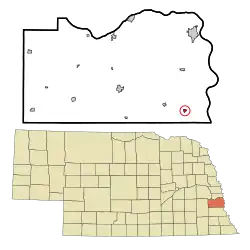 Location of Union, Nebraska