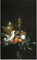 Sumptuous table with fruit and covered beaker, 1768