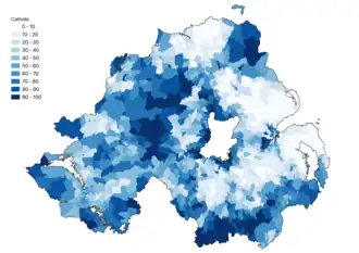 Percentage of population whose Religious Background is Catholic