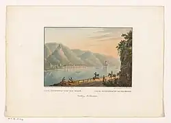 View of Kaub with the castles Gutenfels and Pfalzengrafenstein, 1832 – 1872 by Rudolph Bodmer