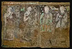 Monks and devotees, Cave 199