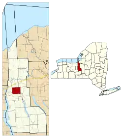 Location in Cayuga County and New York