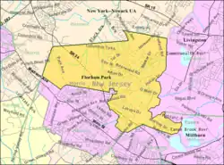 Census Bureau map of Florham Park, New Jersey