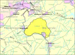 Census Bureau map of Holland Township, New Jersey