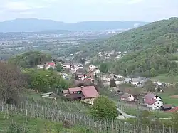 village in a small mountain valley