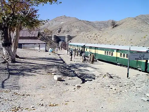 Chaman Passenger Train entering Khojak Tunnel