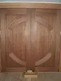 Carved zendo door