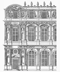 Drawings for Lescot Wing of the Louvre by Jacques I Androuet du Cerceau