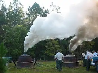 Charcoal cooking at Bladen Lakes State Forest