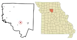 Location of Keytesville, Missouri