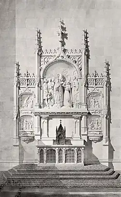The altarpiece, photographic print by Charles Marville (1850)