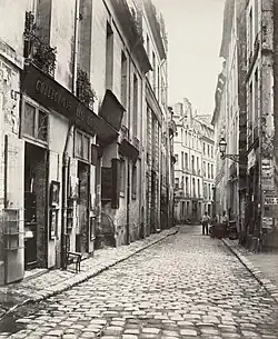 The Rue du Jardinet on the Left Bank, demolished by Haussmann to make room for the Boulevard Saint-Germain.