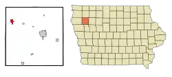 Location of Marcus, Iowa
