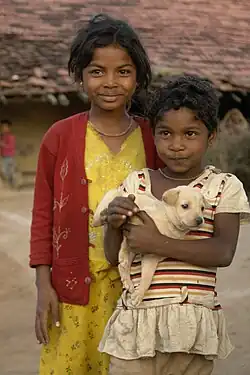 Children in Raisen district, Bhil tribe