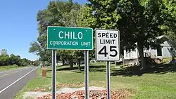 Chilo corporation limit sign.