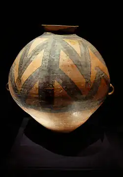 Painted pot with frog motifs, Majiayao culture (2200–2000 BC)
