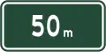 50 metres ahead