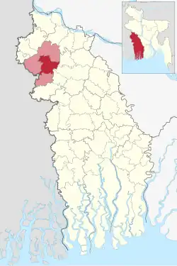 Location of Chuadanga Sadar