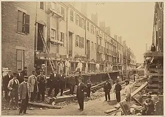 Houses on south side of Fayette Street, west of Church Street