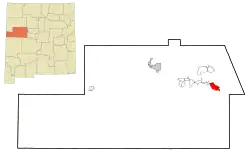 Location of Mesita, New Mexico