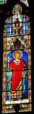 Stained glass of St. Cassius of Clermont.