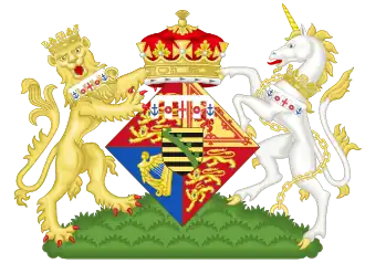 Marie's coat of arms as a British princess