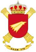 Coat of Arms of the 1st-74 Air Defence Artillery Battalion (GAAA I/74)