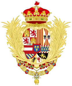 Coat of arms as Infante of Spain[2]