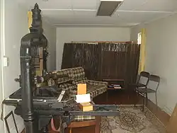 A press at 'Haven of History', a reconstruction of the Church Missionary Society mission station in Paihia, with a press in the style of Colenso's.