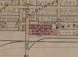 Map of the site in 1899