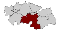 Location of the Montes de Toledo Comarca in Toledo Province