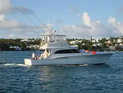 A larger charter big game rig in Bermuda.