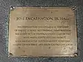 Jose Encarnaciòn Jr. Hall restoration plaque