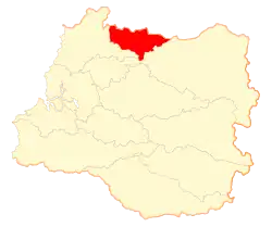 Map of Lanco commune in Los Rios Region