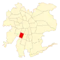 Map of Lo Espejo commune in Greater Santiago