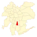 Map of San Ramón commune within Greater Santiago