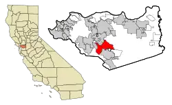 Location in Contra Costa County and the state of California