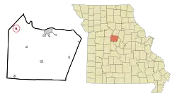Location of Blackwater, Missouri