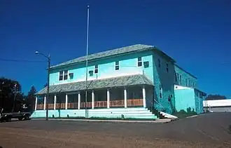 Corson County Courthouse in Maktáža (English: McIntosh), South Dakota in 1993. This building was destroyed by fire on April 10, 2006.
