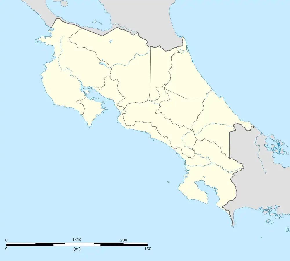 Tilarán town location in Costa Rica