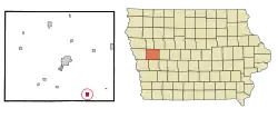 Location of Manilla, Iowa