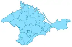 Location of the municipality (dark blue) in Crimea