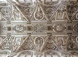 Details of the barrel vault ceiling over the choir
