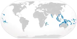 Grey reef shark geographic range